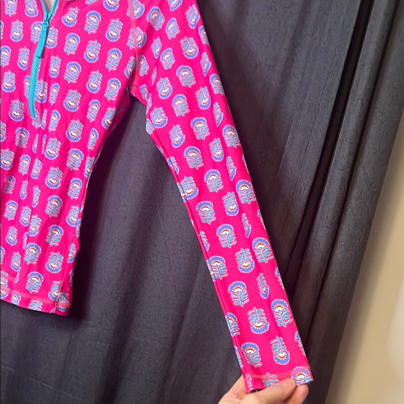 Practically new J. Crew Pink and Blue Women's Swim Top Rashguard. So pretty! - Picture 9 of 16